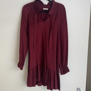 BNWOT Sandro Paris Burgundy Dress